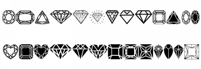 Diamonds Font UPPERCASE