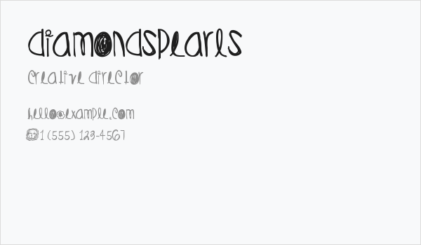 DiamondsPearls Business Card