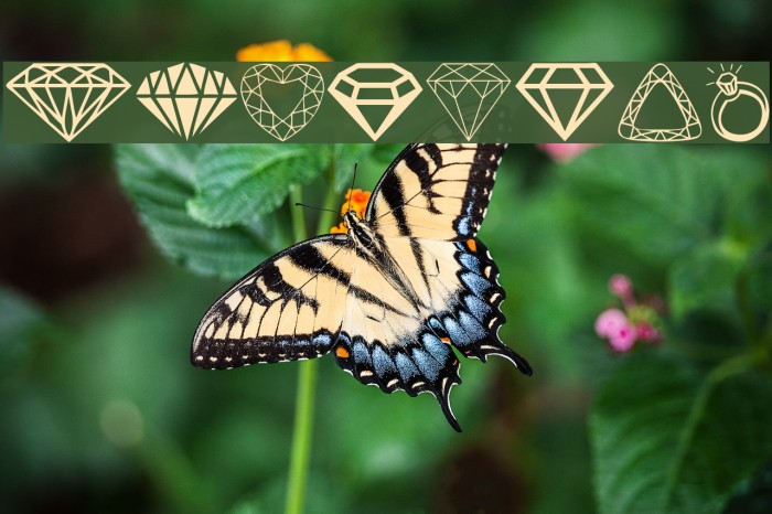 Diamonds Font examples