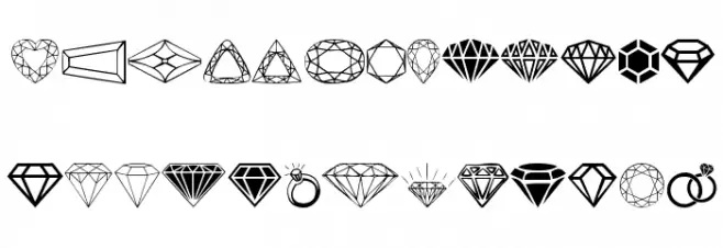 Diamonds خط أحرف صغيرة