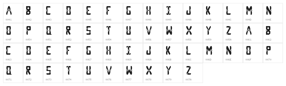 DiamsMedium Character Map