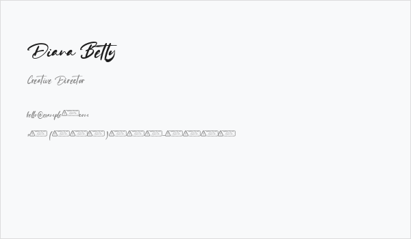 Diana Betty Business Card