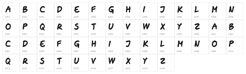Diana Book Regular Character Map