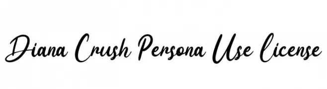 Diana Crush Persona Use License 