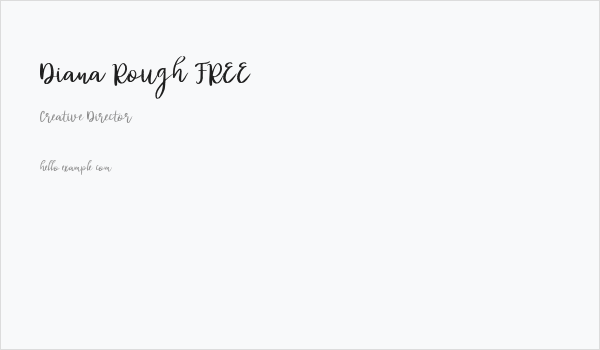 Diana Rough FREE Business Card