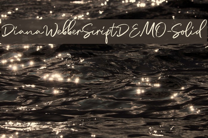 DianaWebberScriptDEMO-Solid Font examples