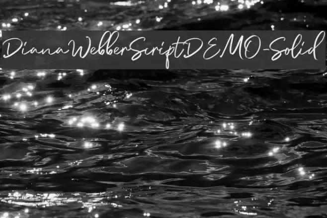 DianaWebberScriptDEMO-Solid Font examples