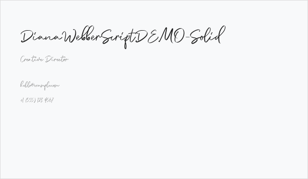 DianaWebberScriptDEMO-Solid Business Card