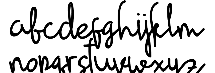 Dianamoon Script Font LOWERCASE