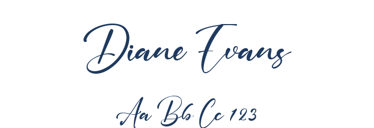 Diane Evans Font Preview