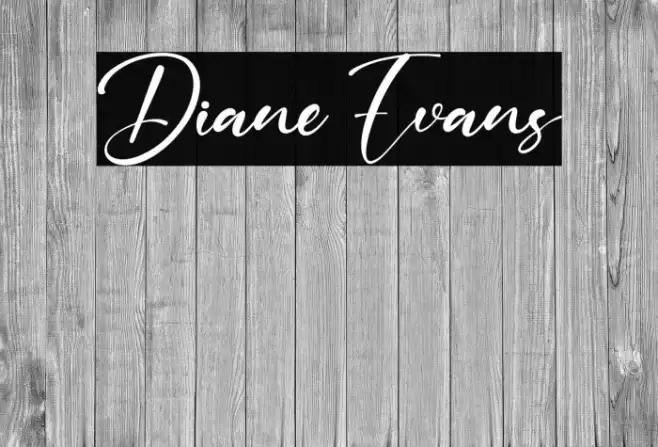 Diane Evans Font examples