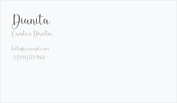 Dianita Business Card