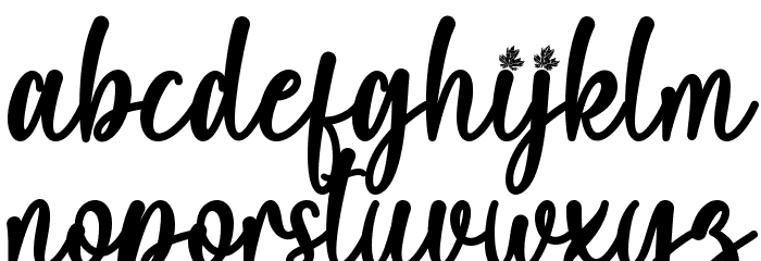 Diary Autumn Font LOWERCASE