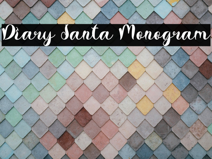 Diary Santa Monogram Example 1