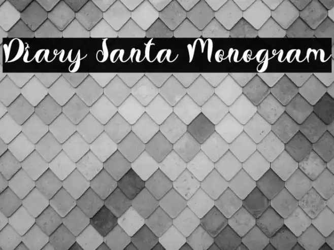 Diary Santa Monogram Example 1