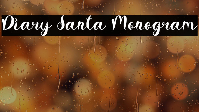 Diary Santa Monogram Example 2