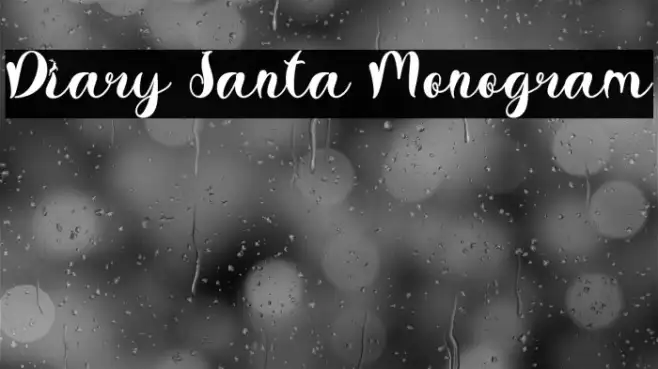 Diary Santa Monogram Example 2