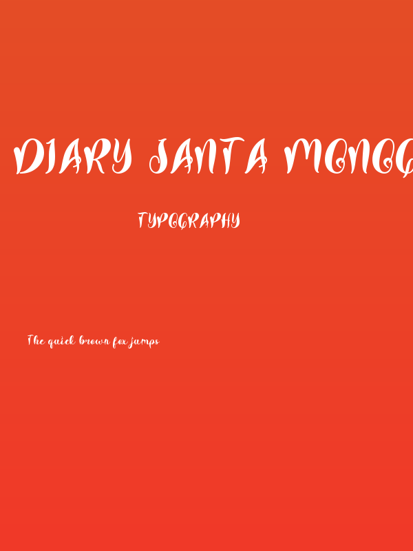 Diary Santa Monogram Poster