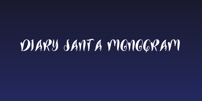 Diary Santa Monogram Social Header