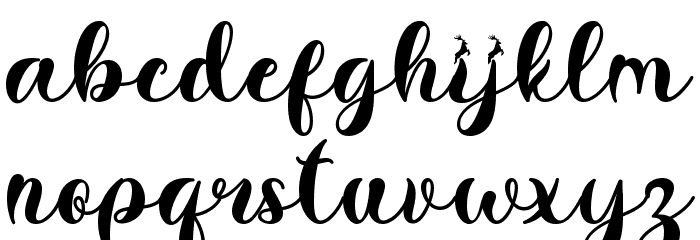 Diary Santa Monogram Font LOWERCASE