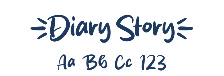 Diary Story Font Preview