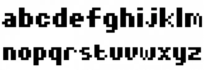 Diary of an 8-bit mage Schriftart Kleinbuchstaben