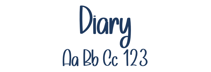Diary Font Preview