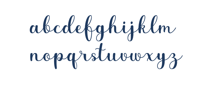 Diarylea scipt Lowercase