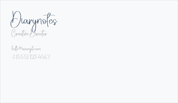 Diarynotes Business Card