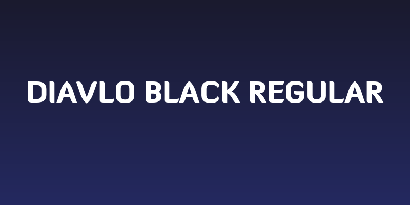 Diavlo Black Regular Social Header