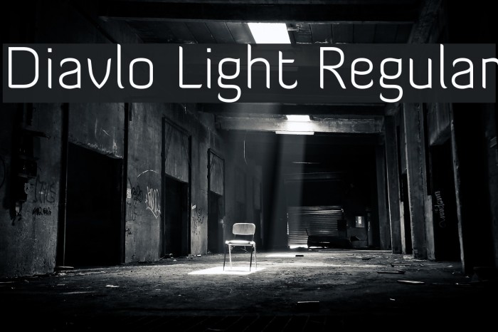Diavlo Light Regular Font examples