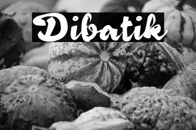 Dibatik Font examples