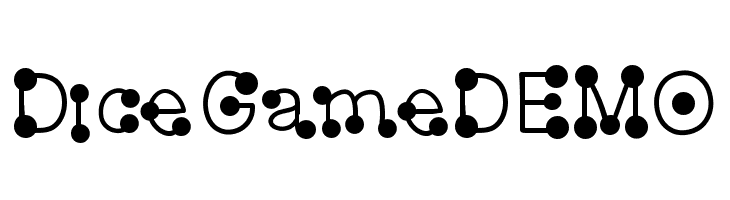 DiceGameDEMO Schriftart