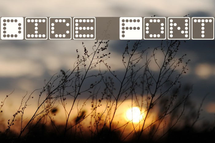 Dice Font examples