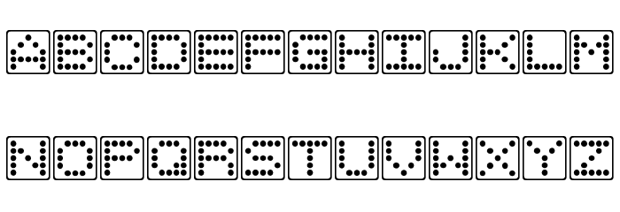 Dice Font LOWERCASE
