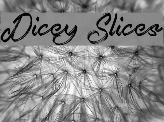 Dicey Slices フォント examples