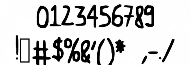 DicisHandwrite Font OTHER CHARS