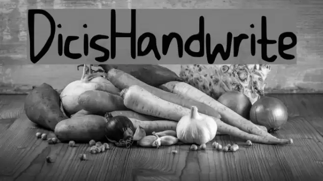 DicisHandwrite Font examples