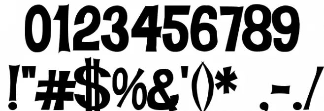 DickVanDyke Font OTHER CHARS