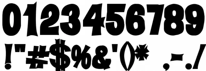 DickVanDykeHeavy Font OTHER CHARS