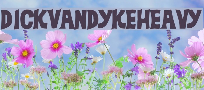 DickVanDykeHeavy Font examples