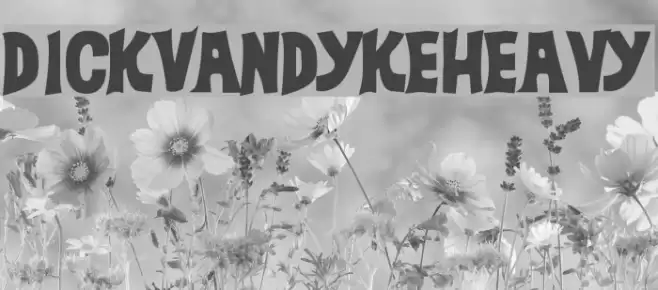 DickVanDykeHeavy Font examples