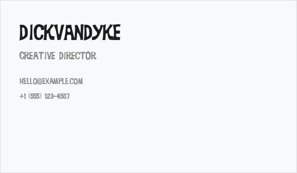 DickVanDyke Business Card