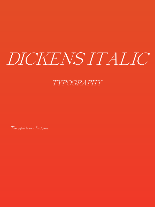 Dickens Italic Poster