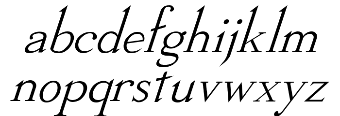 Dickens Italic Font LOWERCASE