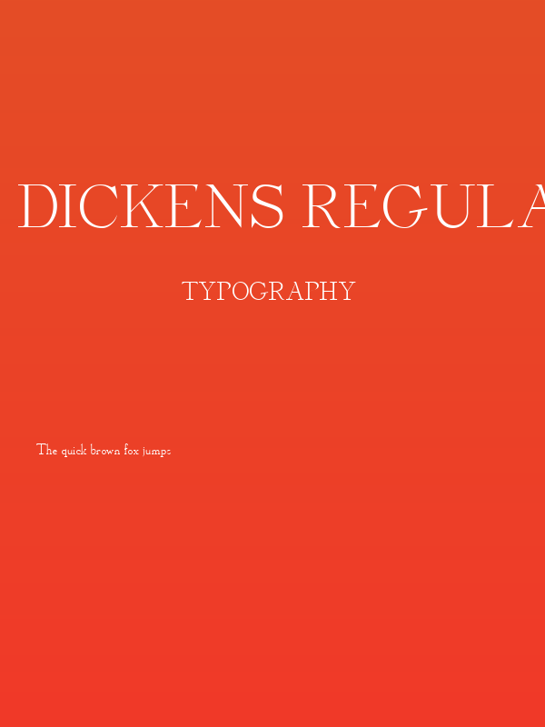 Dickens Regular Poster