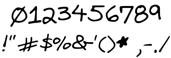 Dicks Handwriting Font OTHER CHARS