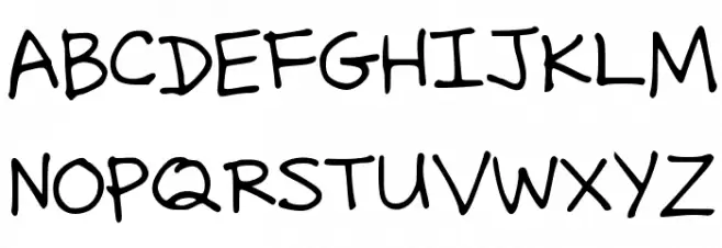 Dicks Handwriting Schriftart Groß