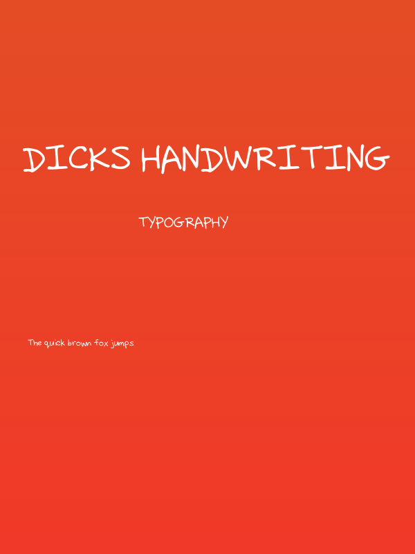 Dicks Handwriting Poster