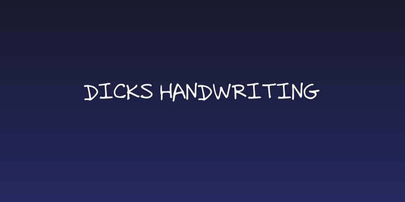 Dicks Handwriting Social Header